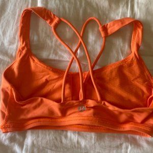 Orange lululemon sports bra size 2